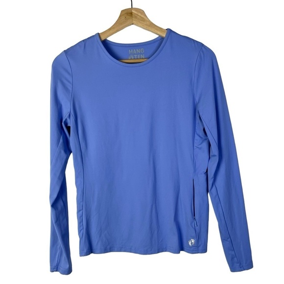 Hang Ten Light Persian Blue UPF 50 Long Sleeve Rash Guard Swim Shirt XS - Picture 2 of 7